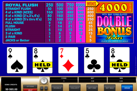 double bonus poker microgaming